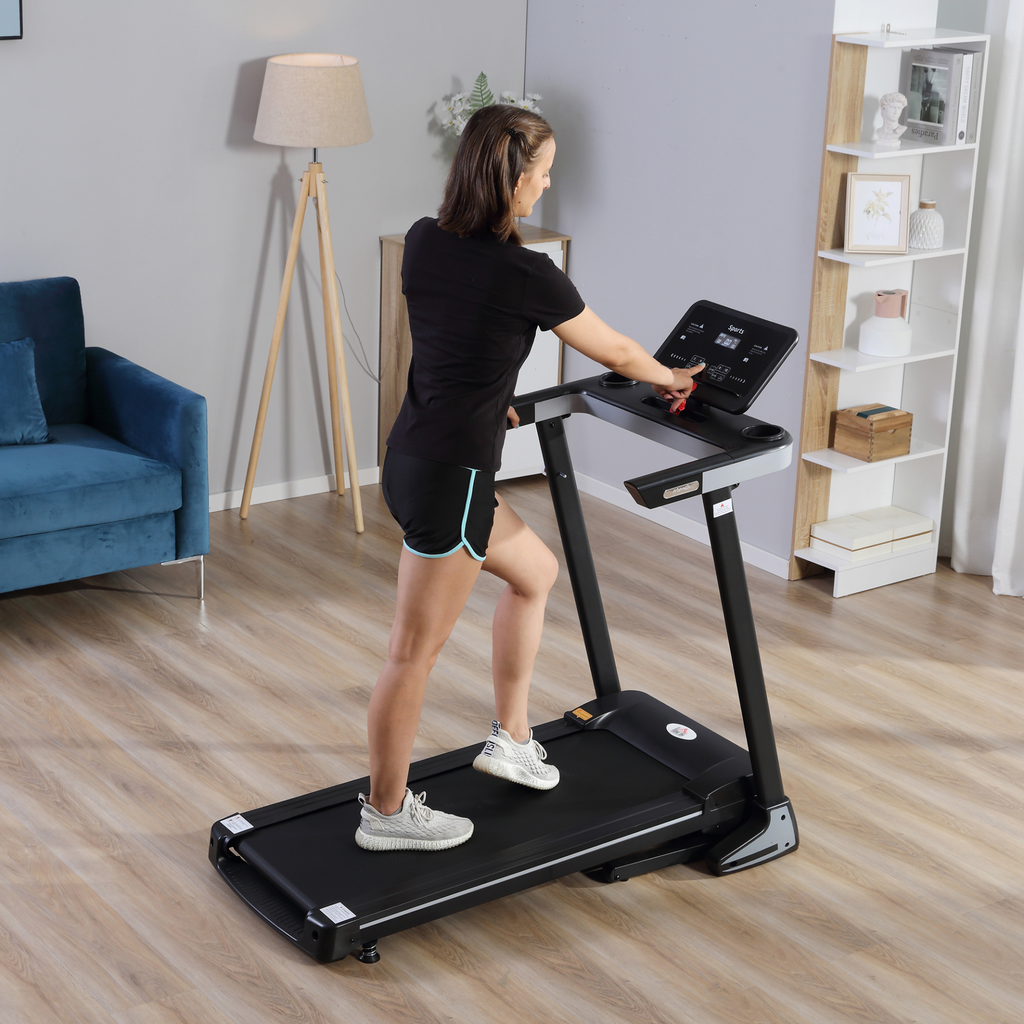 homcom 500w motorised treadmill 1-12km/