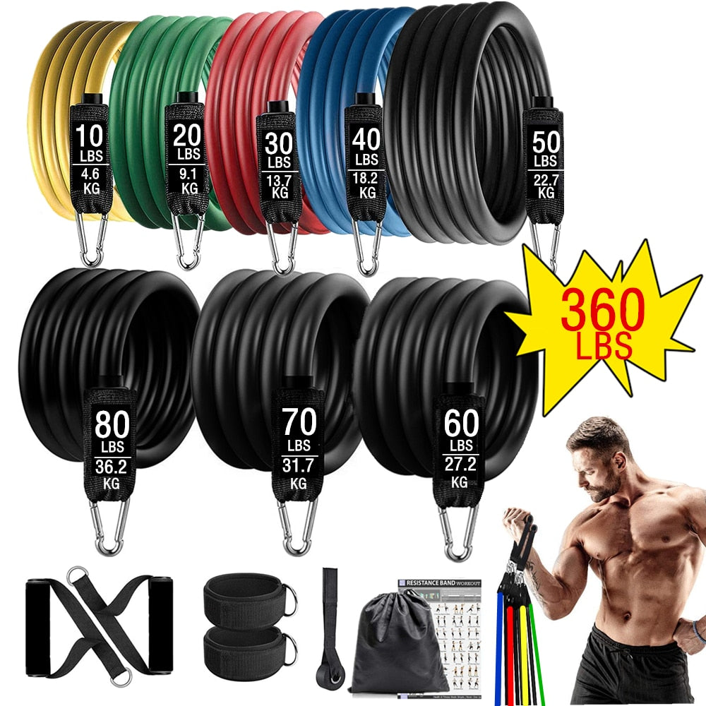 Fitness Exercises Resistance Bands Set alechie store